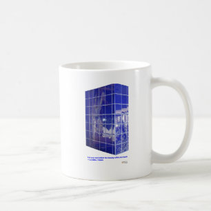 Mug Cadeaux de réflexion de carreaux bleus de Hot Spri