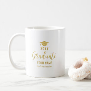 Mug Cadeaux de Remise des Diplômes Moderne 2022 Or