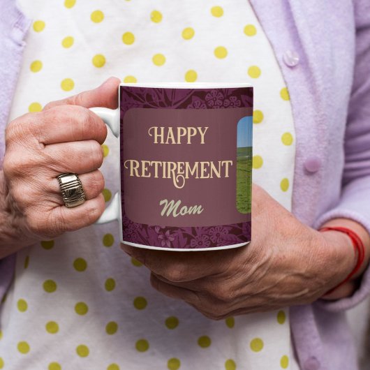 Mug Cadeaux de retraite heureux personnalisés pour mam
