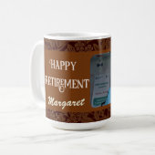 Mug Cadeaux de retraite pour infirmière joyeuse person (Devant gauche)