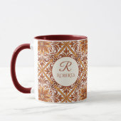 Mug Cadeaux de servante Terracotta Talavera monogramme (Gauche)