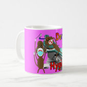 Mug Cadeaux de singe de chaussette d'hygiéniste (Devant gauche)
