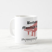 Mug cadeaux de sonate de clair de lune de beethovens (Devant gauche)