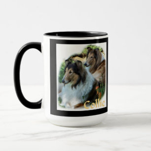 Mug Cadeaux de verres à collie brut Art