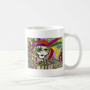 Mug Cadeaux de vêtements de masques à plumes de Mardi