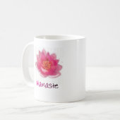 Mug Cadeaux de yoga de "Namaste" de fleur de Lotus (Devant gauche)
