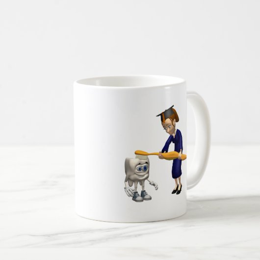 Mug Cadeaux dentaires d'obtention du diplôme d'hygiène (Devant droit)