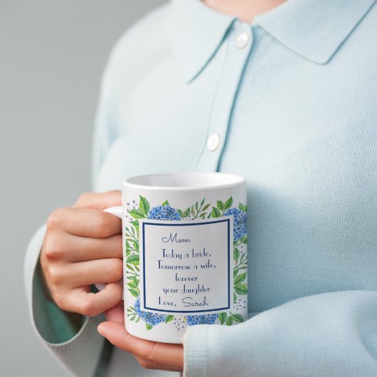 Mug Cadeaux d'hortensias de la mère de la mariée de la