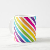 Mug Cadeaux Diagonal Arc-en-ciel coloré pour Ados (Devant gauche)