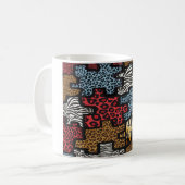 Mug Cadeaux d'impression de puzzle RAB Rockabilly Léop (Devant gauche)