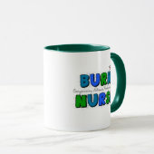 Mug Cadeaux d'infirmière de brûlure--Conception Artsy (Devant droit)