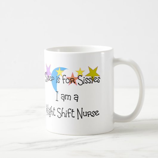 Mug Cadeaux d'infirmière de poste de nuit (Droite)