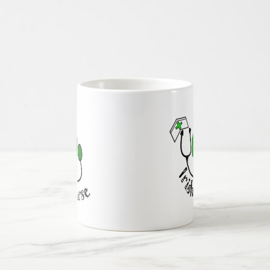 Mug Cadeaux d'infirmière d'Irlandais, conception verte (Centre)