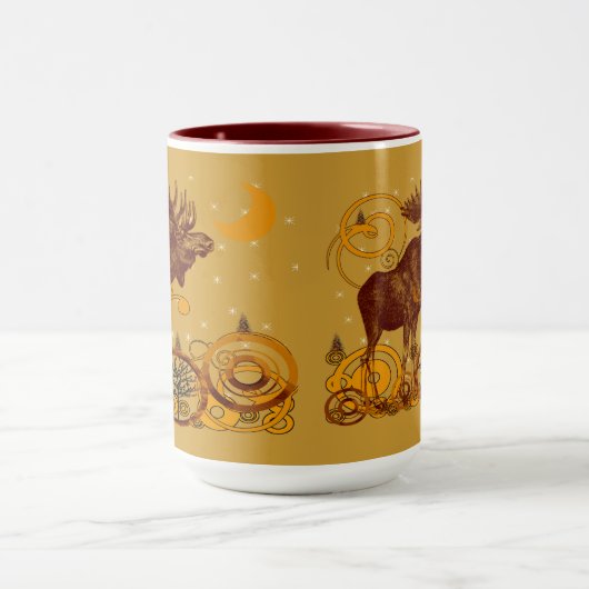 Mug Cadeaux d'orignaux vintages (Centre)