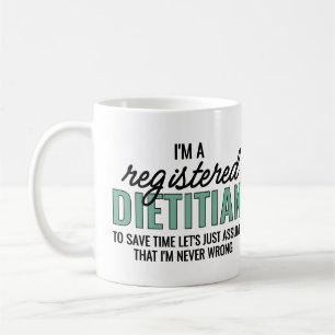 Mug Cadeaux drôles de diététiste agréé RD