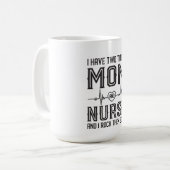 Mug Cadeaux drôles de jour de mères d'infirmier (Devant gauche)