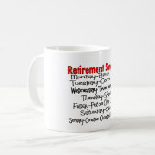 Mug Cadeaux drôles "de programme de retraite" (Devant gauche)