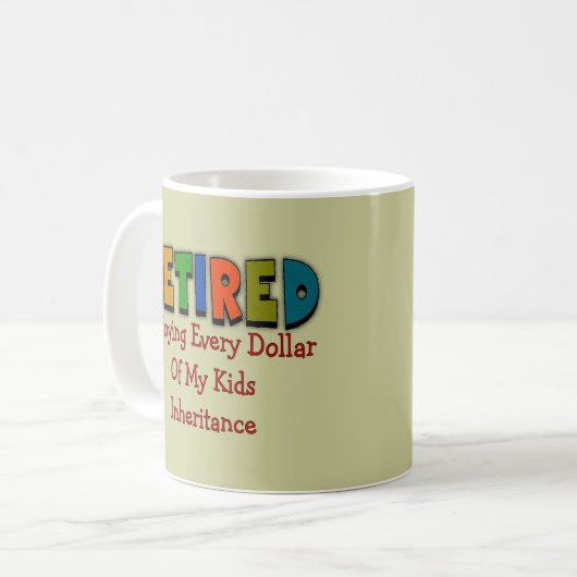 Mug Cadeaux drôles de retraite (Devant gauche)