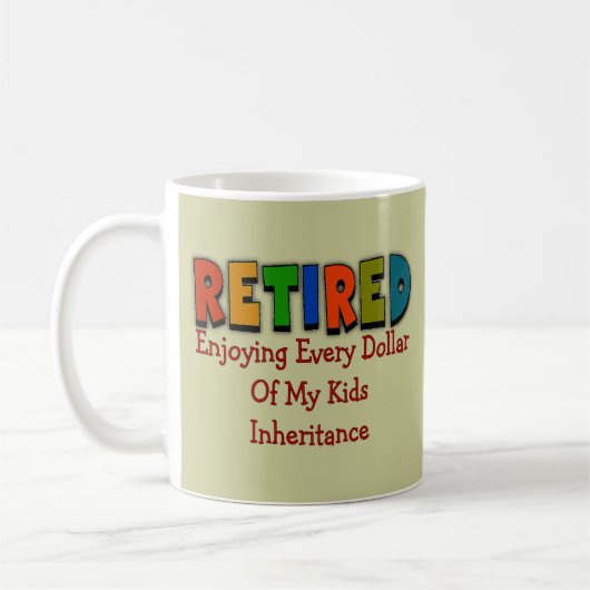 Mug Cadeaux drôles de retraite (Gauche)