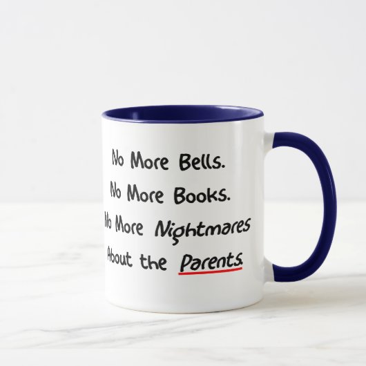 Mug Cadeaux drôles de retraite de professeur (Droite)