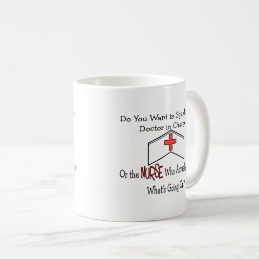Mug Cadeaux drôles d'infirmière (Devant droit)