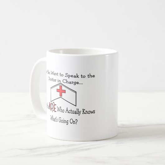 Mug Cadeaux drôles d'infirmière (Devant gauche)