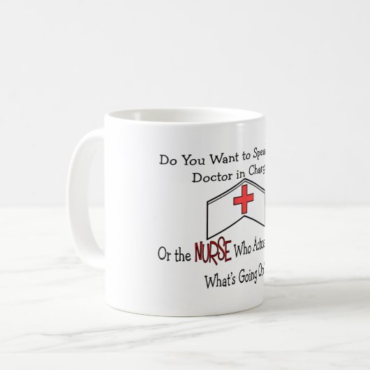 Mug Cadeaux drôles d'infirmière (Devant gauche)