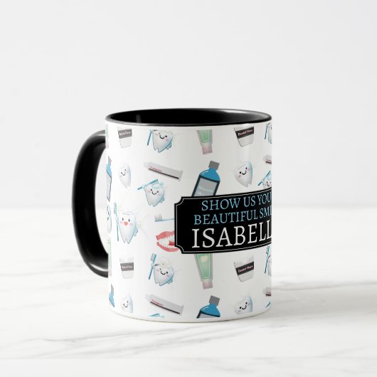 Mug Cadeaux du personnel dentaire - Personnaliser (Devant gauche)