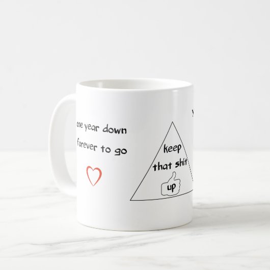 Mug Cadeaux d'un anniversaire d'an pour l'ami (Devant gauche)