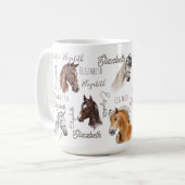 Mug Cadeaux équestres pour filles nom personnalisé (Devant gauche)