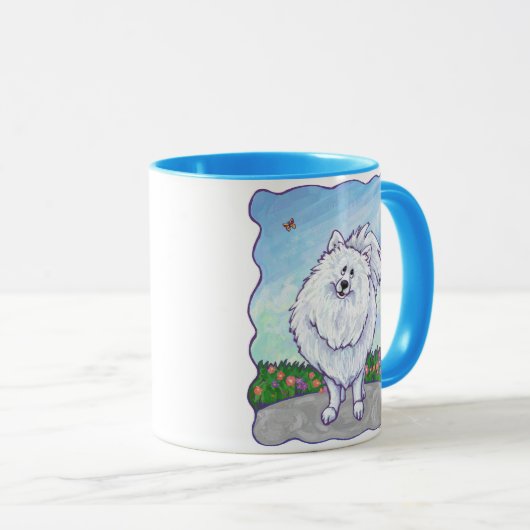 Mug Cadeaux et accessoires Poméraniens blancs (Devant droit)
