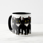 Mug Cadeaux et salutations de chat de smoking (Devant gauche)