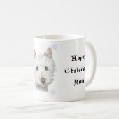 Mug Cadeaux mignons de chien de Westie de Noël (Devant droit)