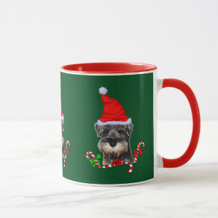 Mug Cadeaux mignons de Noël de Schnauzer miniature