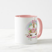 Mug Cadeaux mignons Fille-petite fille UNICORN NOMMÉ (Devant droit)