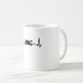 Mug Cadeaux moto Heartbeat pour moto (Devant droit)