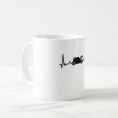 Mug Cadeaux moto Heartbeat pour moto (Devant gauche)