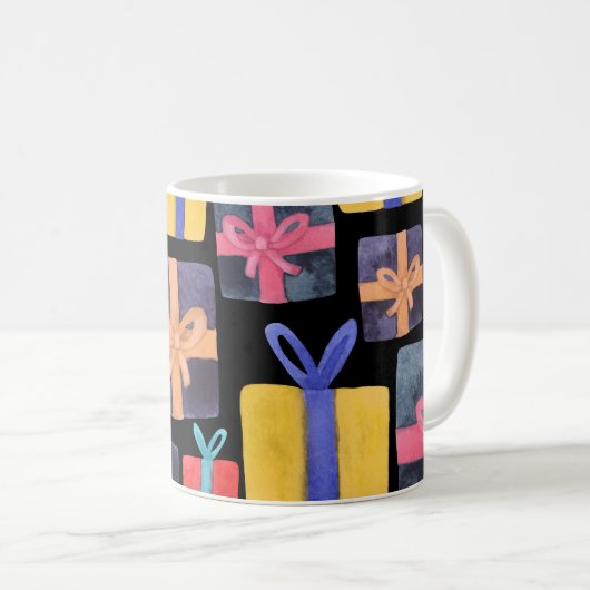 Mug Cadeaux multicolores Aquarelle transparente (Devant droit)