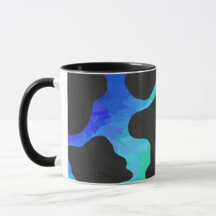 Mug Cadeaux noir et arc-en-ciel de vache
