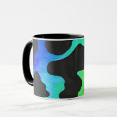 Mug Cadeaux noir et arc-en-ciel de vache (Devant gauche)