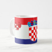 Mug Cadeaux patriotiques croates de drapeau national (Devant gauche)