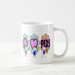 Mug Cadeaux pédiatriques de "Paix-Amour-Pédiatrie"