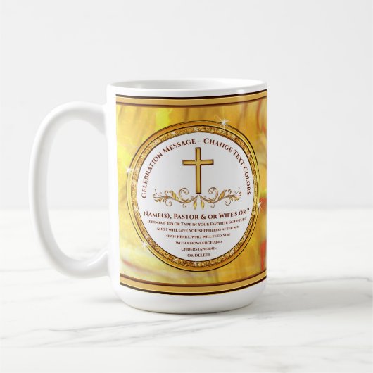 Mug Cadeaux personnalisés pour les pasteurs. Pastor Mu (Gauche)