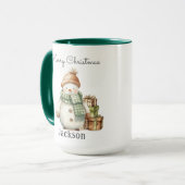 Mug Cadeaux personnalisés Snowman & Noël (Devant gauche)