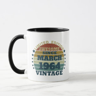 Mug Cadeaux personnalisés soixante vintages 60e annive