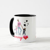 Mug cadeaux pour mère le jour de son anniversaire, la  (Devant gauche)