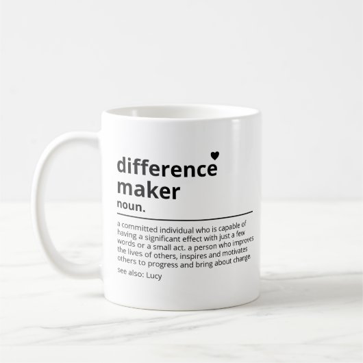 Mug Cadeaux pour une personne qui fait la différence - (Gauche)