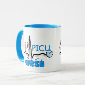 Mug Cadeaux-QRS segment d'infirmière de PICU et (Devant gauche)