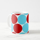 Mug Cadeaux rouges de motif de pois de turquoise (Devant gauche)