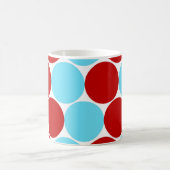 Mug Cadeaux rouges de motif de pois de turquoise (Centre)